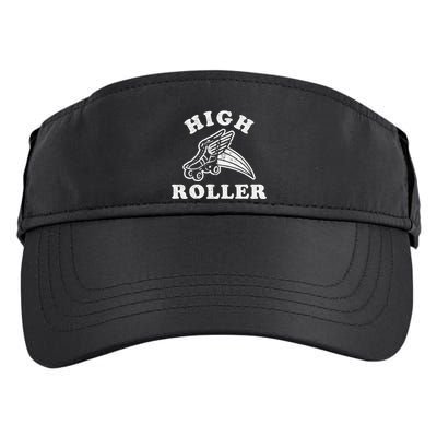 High Roller Funny Roller Skating Meme Adult Drive Performance Visor
