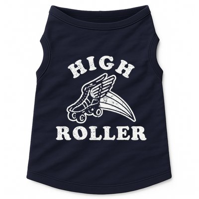 High Roller Funny Roller Skating Meme Doggie Tank