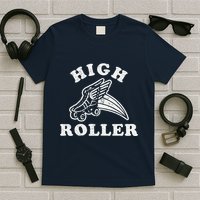 High Roller Funny Roller Skating Meme T-Shirt