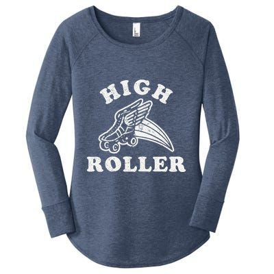 High Roller Funny Roller Skating Meme Women's Perfect Tri Tunic Long Sleeve Shirt