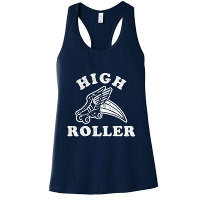 High Roller Funny Roller Skating Meme Womens Tank Top