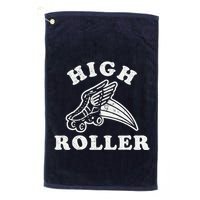 High Roller Funny Roller Skating Meme Golf Towel