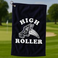 High Roller Funny Roller Skating Meme Golf Towel