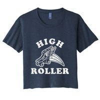 High Roller Funny Roller Skating Meme Crop Top