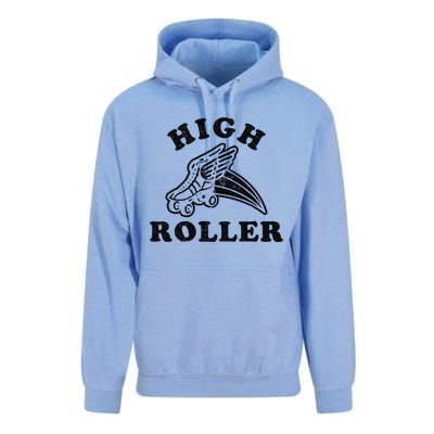 High Roller Funny Roller Skating Meme Unisex Surf Hoodie