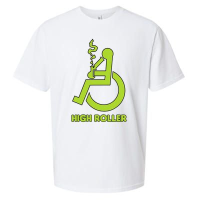 High Roller Funny Joke For People In A Wheelchair Sueded Cloud Jersey T-Shirt