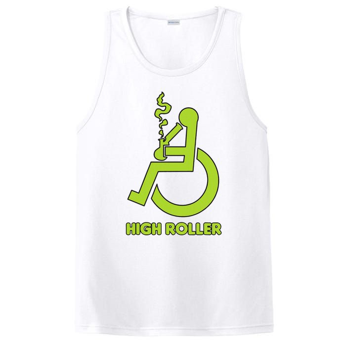 High Roller Funny Joke For People In A Wheelchair PosiCharge Competitor Tank