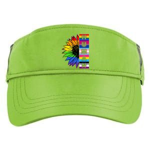 Human Rainbow Flower LGBT Pride Adult Drive Performance Visor