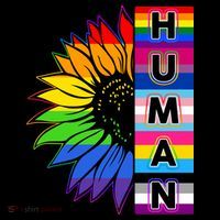 Human Rainbow Flower LGBT Pride Backpack