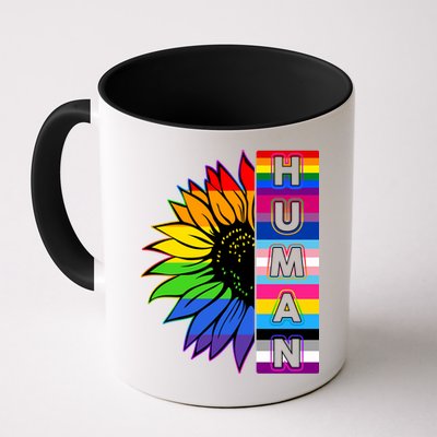 Human Rainbow Flower LGBT Pride Mug