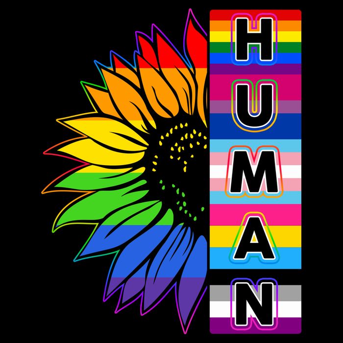 Human Rainbow Flower LGBT Pride 16 in Basic Backpack