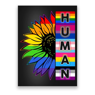 Human Rainbow Flower LGBT Pride Poster