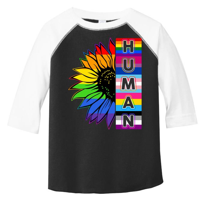 Human Rainbow Flower LGBT Pride Toddler Fine Jersey T-Shirt