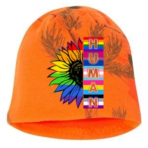 Human Rainbow Flower LGBT Pride Kati - Camo Knit Beanie