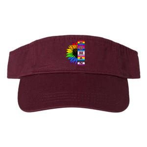 Human Rainbow Flower LGBT Pride Valucap Bio-Washed Visor