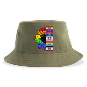 Human Rainbow Flower LGBT Pride Sustainable Bucket Hat