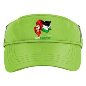 Human Rights Free Gaza Free Palestine Flag Arabic  Adult Drive Performance Visor