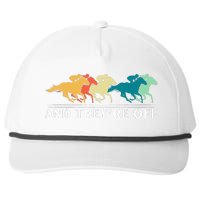 Horse Racing Funny And TheyRe Off Horse Racing Snapback Five-Panel Rope Hat