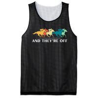 Horse Racing Funny And TheyRe Off Horse Racing Mesh Reversible Basketball Jersey Tank