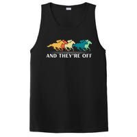 Horse Racing Funny And TheyRe Off Horse Racing PosiCharge Competitor Tank