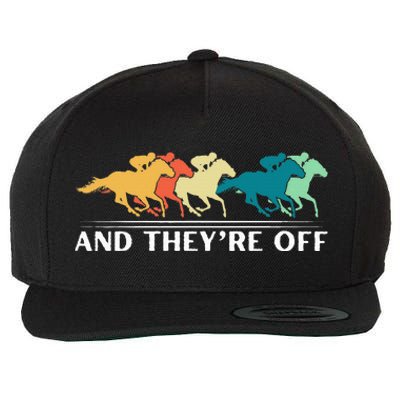 Horse Racing Funny And TheyRe Off Horse Racing Wool Snapback Cap