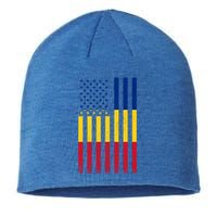 Half Roian Flag Vintage American Inside Me Usa Gift Great Gift Sustainable Beanie