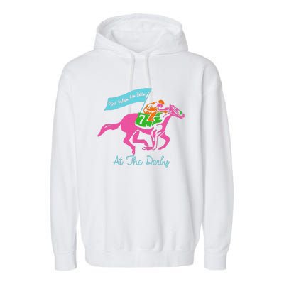 Horse Race Funny Derby Garment-Dyed Fleece Hoodie