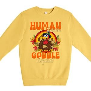 Hu Resource Gobble Squad Turkey Hr Ager Thanksgiving Gift Premium Crewneck Sweatshirt