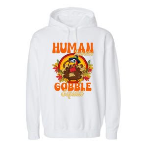 Hu Resource Gobble Squad Turkey Hr Ager Thanksgiving Gift Garment-Dyed Fleece Hoodie