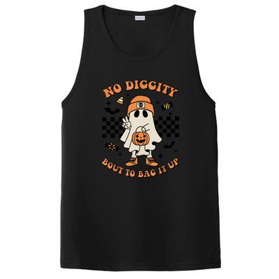 Halloween Retro Groovy Ghost No Diggity Bout To Bag It Up Gift PosiCharge Competitor Tank