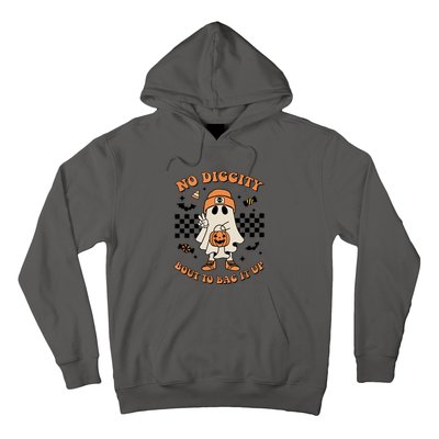 Halloween Retro Groovy Ghost No Diggity Bout To Bag It Up Gift Hoodie