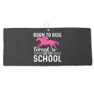 Horseback Riding Girl Funny Horse Large Microfiber Waffle Golf Towel