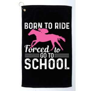 Horseback Riding Girl Funny Horse Platinum Collection Golf Towel