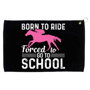 Horseback Riding Girl Funny Horse Grommeted Golf Towel