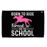 Horseback Riding Girl Funny Horse Grommeted Golf Towel