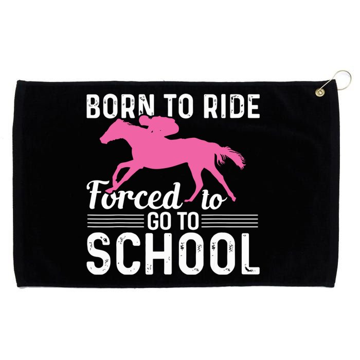 Horseback Riding Girl Funny Horse Grommeted Golf Towel