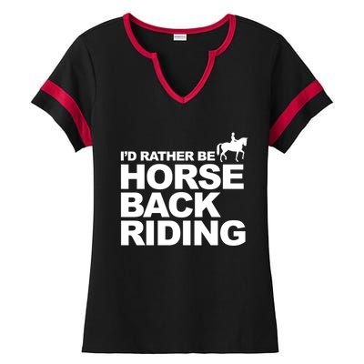 Horseback Riding Gift Cute Gift And Horse Riders Ladies Halftime Notch Neck Tee