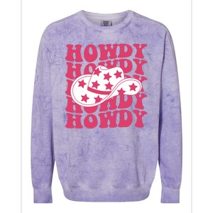 Howdy Retro Groovy Colorblast Crewneck Sweatshirt