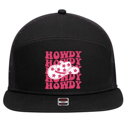 Howdy Retro Groovy 7 Panel Mesh Trucker Snapback Hat