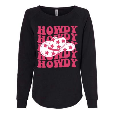 Howdy Retro Groovy Womens California Wash Sweatshirt