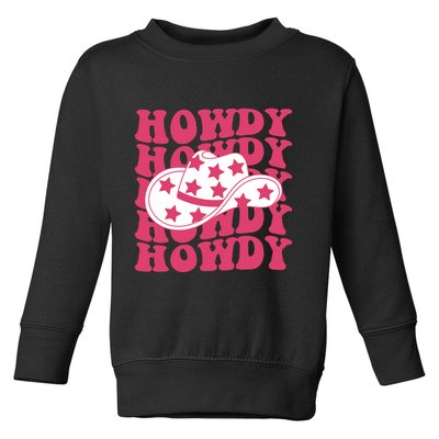 Howdy Retro Groovy Toddler Sweatshirt