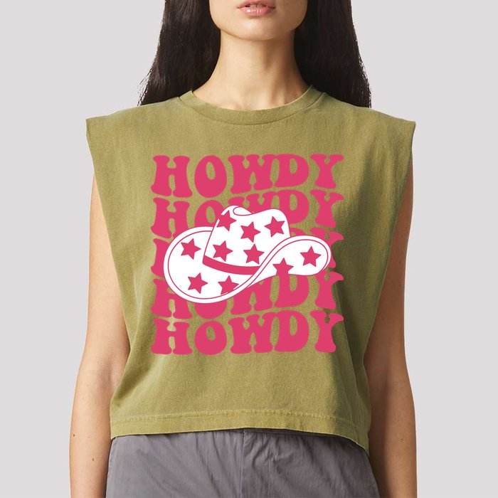 Howdy Retro Groovy Garment-Dyed Women's Muscle Tee
