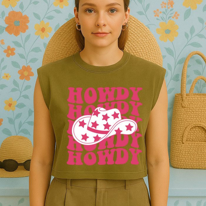 Howdy Retro Groovy Garment-Dyed Women's Muscle Tee