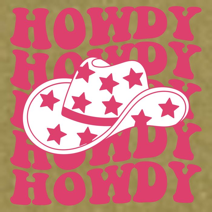 Howdy Retro Groovy Garment-Dyed Women's Muscle Tee