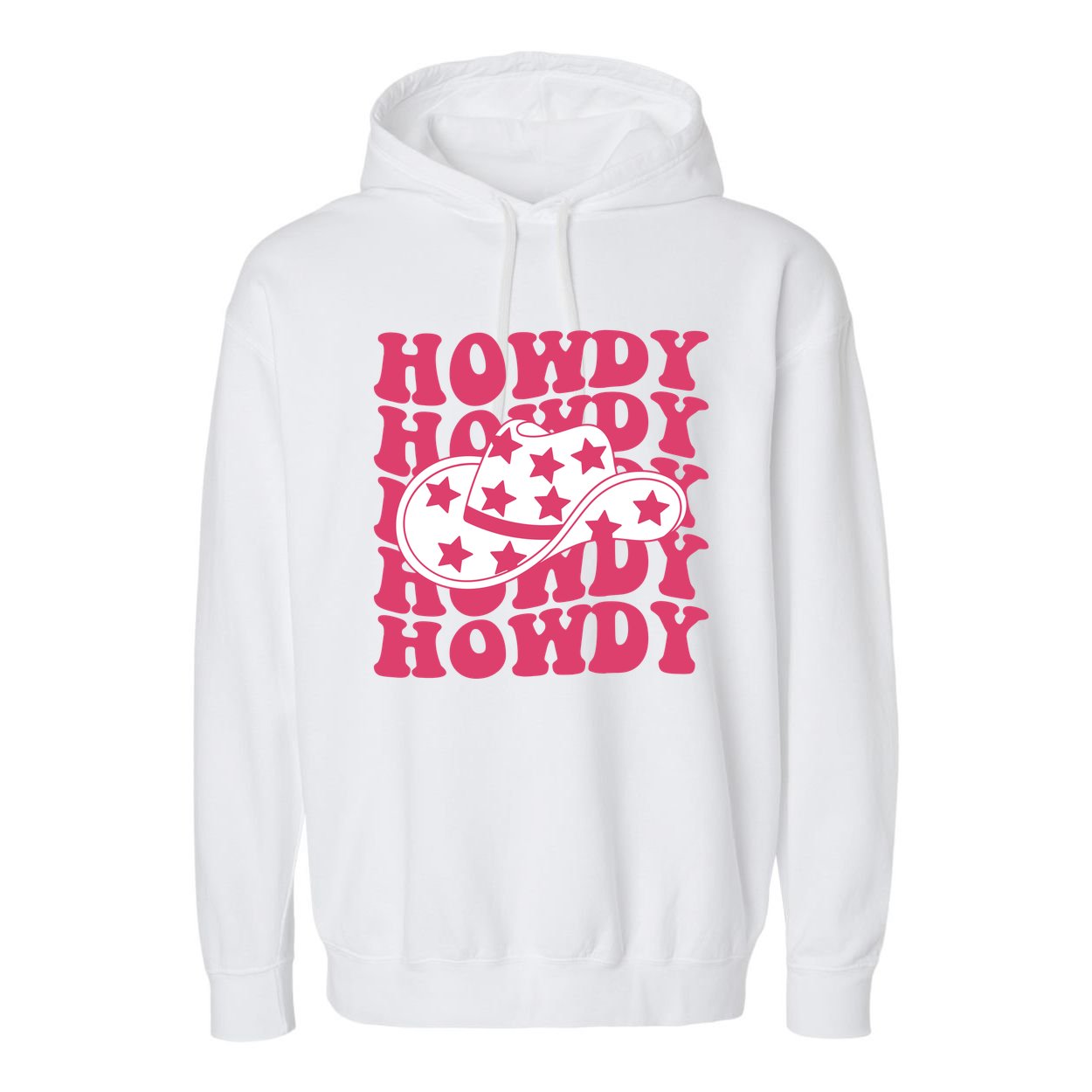 Howdy Retro Groovy Garment-Dyed Fleece Hoodie