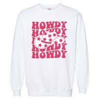 Howdy Retro Groovy Garment-Dyed Sweatshirt