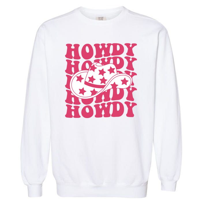 Howdy Retro Groovy Garment-Dyed Sweatshirt