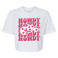 Howdy Retro Groovy Bella+Canvas Jersey Crop Tee