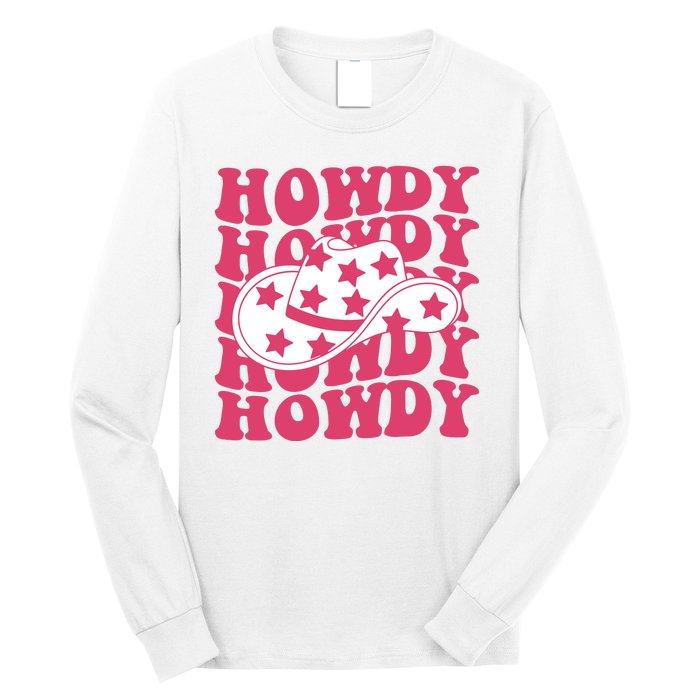 Howdy Retro Groovy Long Sleeve Shirt