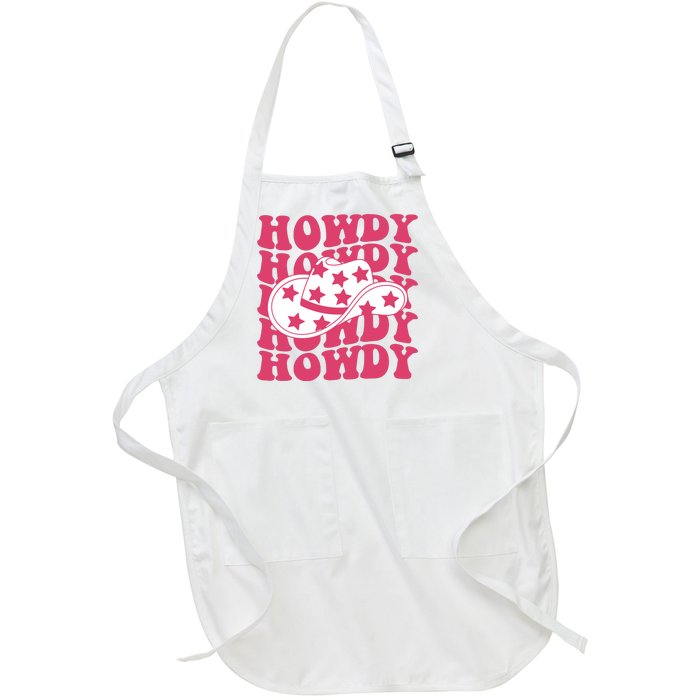 Howdy Retro Groovy Full-Length Apron With Pockets